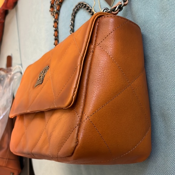 PRATESI Quilted Leather Chain Crossbody Handbag Purse MADE IN ITALY *NWT* - Picture 6 of 13